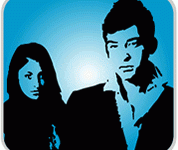 illustration of young male and female couple