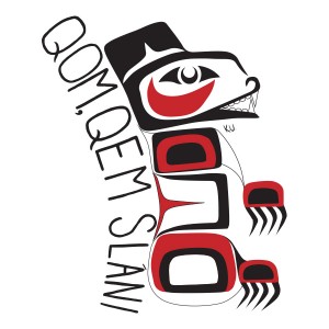 QOM,QEM SLANI means Strong Woman in Sencoten. The bear culturally represents strength and facing forward. The logo was created by Kristal Underwood who is a youth artist of the Tsawout First Nation.