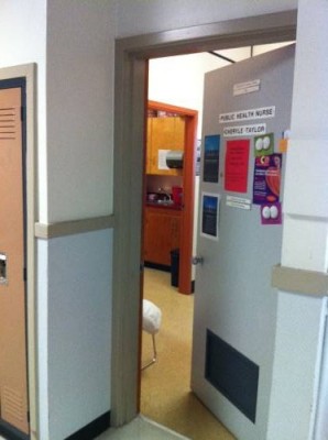 Photograph of Island Sexual Health's Belmont school clinic entrance