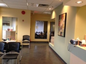 Photograph of our new clinical waiting room