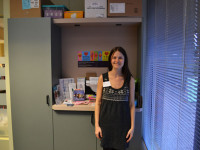 Kendra, our file manager in the new product sales room