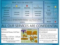 The sexual health clinic at Camosun College , 3rd floor Richmond House, Lansdowne Campus is open Thursdays 11:30-3:30 pm.