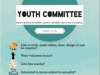 Poster advertising youth committtee members for Island Sexual Health btwn the ages of 15-25?