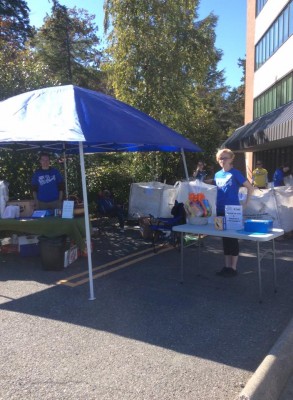 Some of the *amazing* UVic Project Serve Volunteers helping with our 1st ever bottle drive!