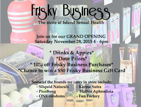 Frisky Business Online Promo Card